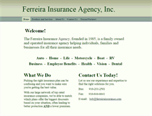 Tablet Screenshot of ferreirainsurance.com